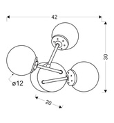 Dreifache Wandleuchte aus Chrom mit Glasschirmen Best Candellux 23-67258
