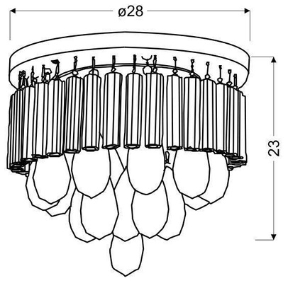 Plafoniera LED 28cm ATELLA 98-44778 CROM