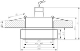 Deckenleuchte klares Rundglas MR16 50W SK-81 Candellux 2227382