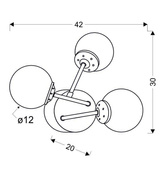Applique murale chrome 3xE14 Best 23-72849