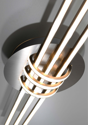 PLAFON LAMP CANDELLUX APETI NAKSOS LED SATIN NICKEL 4000K