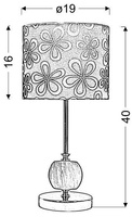 Lampka stołowa chrom/niebieska Cort 41-34625