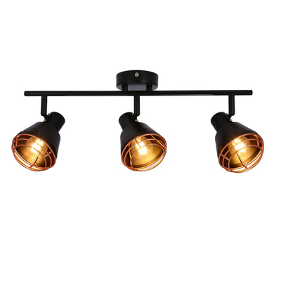 Applique/plafonnier abat-jour cuivre noir 3xE14 40W Neria 93-82572