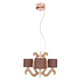 Copper pendant lamp 3x40W + LED 18.4W chandelier Ambrosia Candellux 33-33888