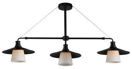 Hanging ceiling lamp black matt 3x60W Loft Candellux 33-43115