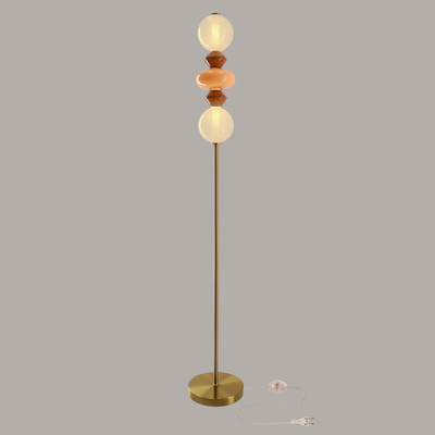 Lampa podłogowa Flores ceramiczna z kolorowymi kloszami 15W LED 3000K do salonu i sypialni