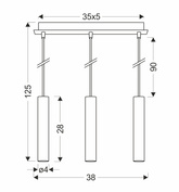 Lampa wisząca złota 3xE27 284mm Dallas Ledea 50103037