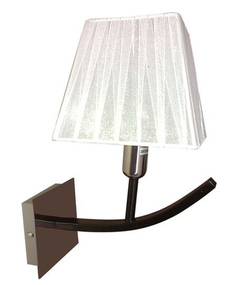 Wandleuchte schwarz / weißer Stoffschirm 40W E14 Valencia Candellux 21-30979