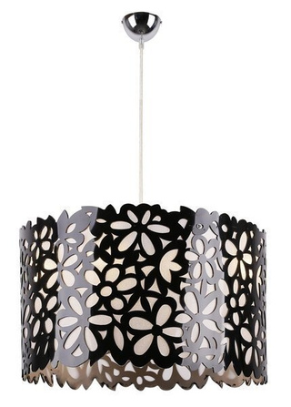 Lampa wisząca Simona potrójna metalowa czarna do jadalni nad stół