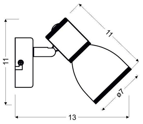 Wall lamp sconce 1xE14 white+chrome FIDO 91-63366
