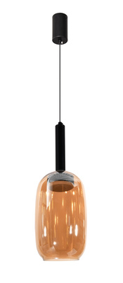 Lampa wisząca Bueno szklana bursztynowy klosz pojedyncza GX53