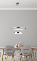Hängelampe LED 40W rund 50cm Chrom LUNE 32-64769