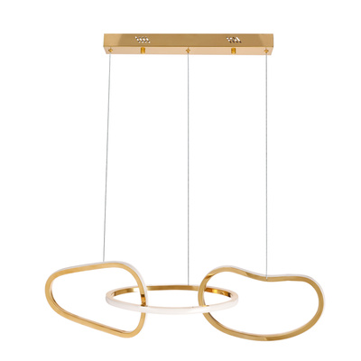 Lampa wisząca ANNELI elegancka – złota nieregularna forma 80 cm – designerska lampa salonu i jadalni LED 3000K