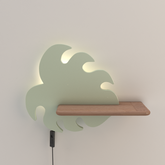 Wall lamp LED shelf green leaf Monstera 21-01023 cord