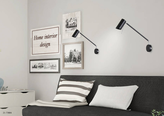 Wall lamp matt black adjustable rotary GU10 40W Milly 21-73884