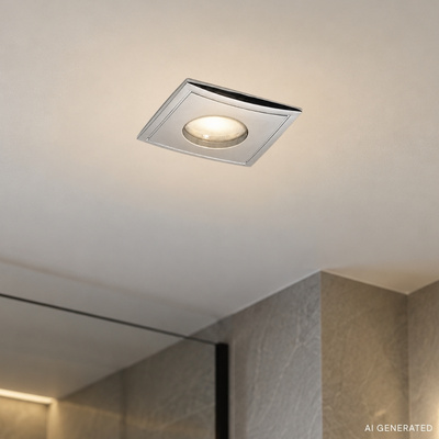 Plafoniera ermetică crom IP65 pătrat SH-05 2290903