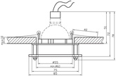 Deckenleuchte satingold quadratisches Glas SZ-04 2219437