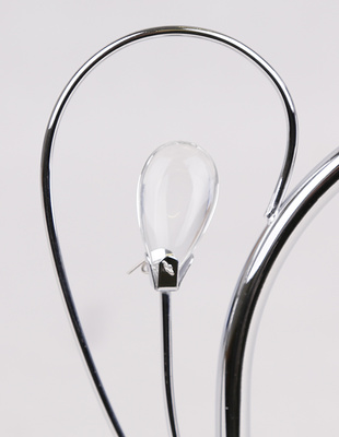 Chrom-Wandleuchte mit kristallweißem Lampenschirm Simpli Candellux 21-64288