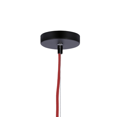 Suspension 27cm verre/câble rouge Liverpool Ledea 50101288