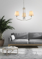White chandelier lamp 3xE14 York Ledea 50203098