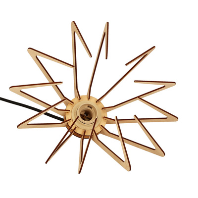 ECO 6 HANGING LAMP 1X40 E27 WOODEN SHADE