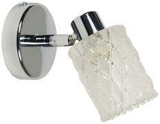 Chrom-Wandleuchte mit Glasabdeckung Trans 91-03744