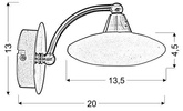Wall lamp sconce 1X40W G9 satin-nickel+white glass ELISA 21-05857