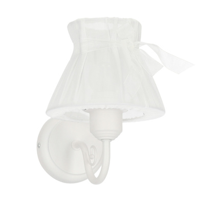 Wandleuchte weißer Organza-Lampenschirm 1xE27 Zefir Candellux 21-73785