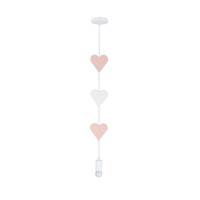 HÄNGELAMPE HERZEN 20W E27 IQ KIDS ROSA+WEISS
