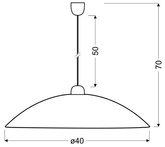 Lampe suspendue verre blanc Malibu 31-84067