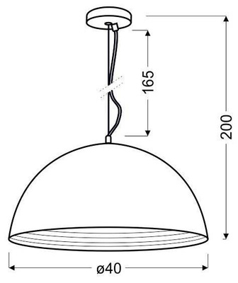 Hanging ceiling lamp candellux amalfi 31-26392 e27 copper