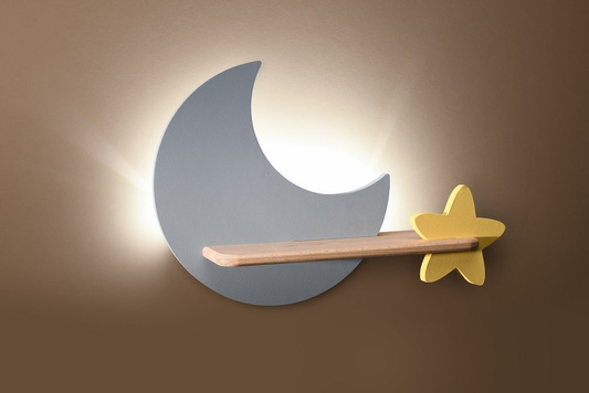 Aplică LED de 5W pentru un copil lună gri Candellux 21-75574