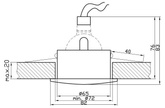 Ceiling luminaire Candellux 2212593 Sh-10 Ip65 Mr16