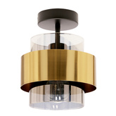 Spiega Ceiling Lamp Black Brass E27 Clear Lampshade 31-09487
