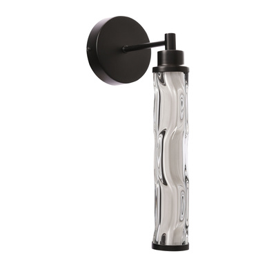 CORTE wall lamp black matt 10W LED 3000K clear shade
