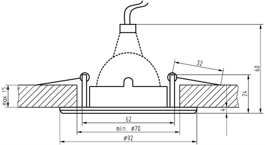 Plafoniera Candellux nichel satinat mobil rotund