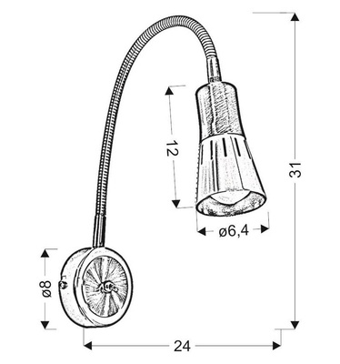 Aplic E14 nichel mat ARENA 91-94776