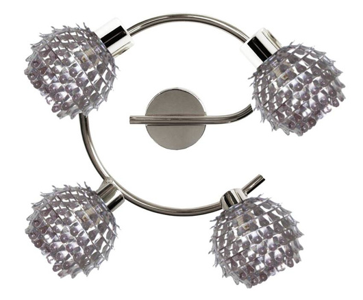 Candellux 98-19752 Plafonnier spirale Raven 4X40W G9 chrome