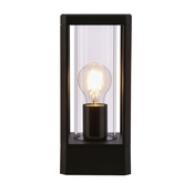 Lampa ogrodowa na taras CISSUS – czarna metalowa lampa stojąca E27 IP54