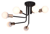Lampa sufitowa żyrandol stalowy czarno-złoty Spill Candellux 36-56542
