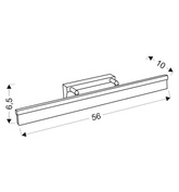 Badezimmer-Wandleuchte Chrom LED 10W 4000K verstellbar Valc Candellux 21-72870