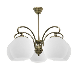 Lustre 5xE27 51cm cuivre patiné ORBIT 35-69368