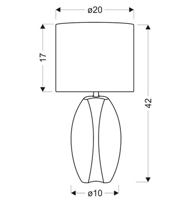 Lampă de masă albă Palma 1 Candellux 41-79961