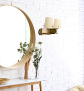 Aplică dasti patină 2x60w e27 cu abajur bej 22-10506