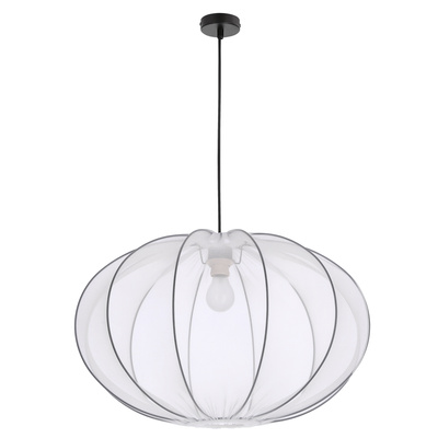 MELLOW pendant lamp black 1x40W E27 lampshade 60 white globe 31 41975