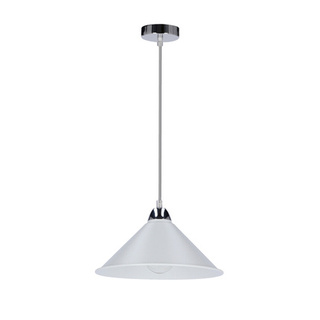Avola Hängelampe Chrom E27 mit weißem Schirm 31-20710