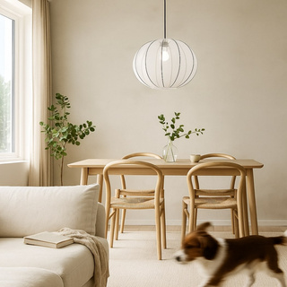 MELLOW lampă suspendată neagră 1x40W E27 abajur 52 sferă albă 31-41951