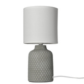 Lampa stołowa szara ceramika nocna Iner Candellux 41-79886