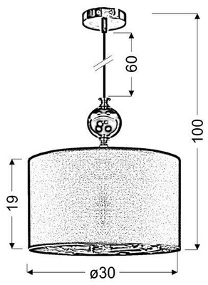 Lampa wisząca czarna miedziana Melba 31-39385