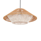 Africa lampa wisząca 50 czarny 1x40W E27 abażur beżowy+biały